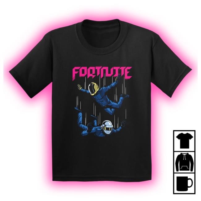 Official Daft Punk Merch Store Fortnite x Daft Punk Youth Shirt