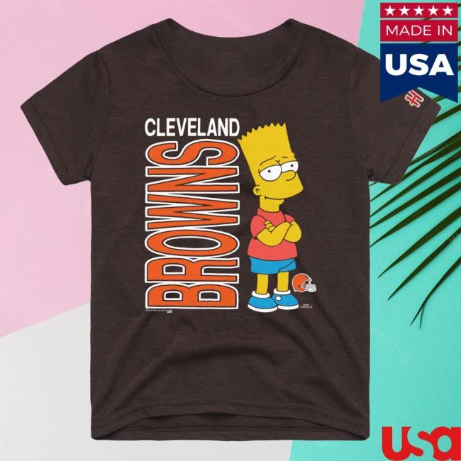 Official Cleveland Browns Homage x The Simpsons Youth Tee - Brown