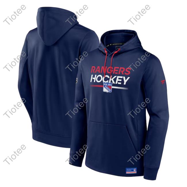Official New York Rangers Fanatics Branded Authentic Pro Pullover Hoodie