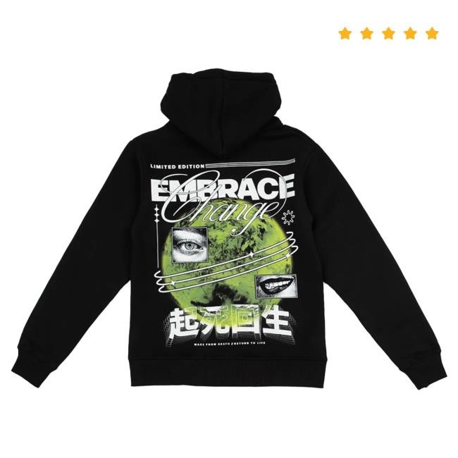 Official Beautiful Bastard Merch Store Philip DeFranco Embrace Change - Zip Popover Hoodie