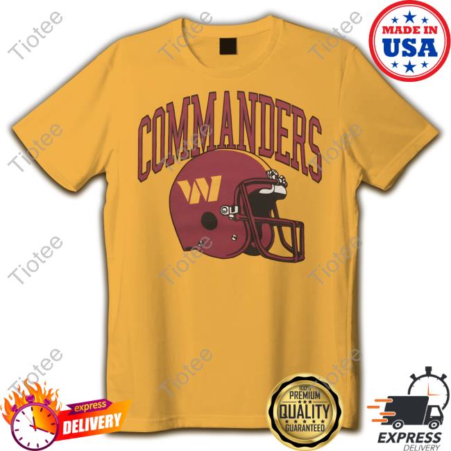 Homage Apparel Shop Washington Commanders Helmet Shirt Izzy Moreno
