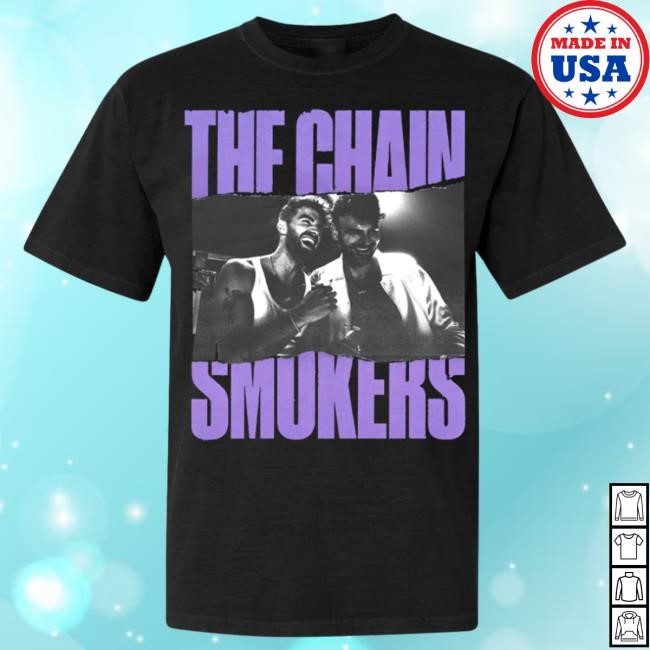 Official The Chainsmokers Merch The Chainsmokers Black Photo Shirt New