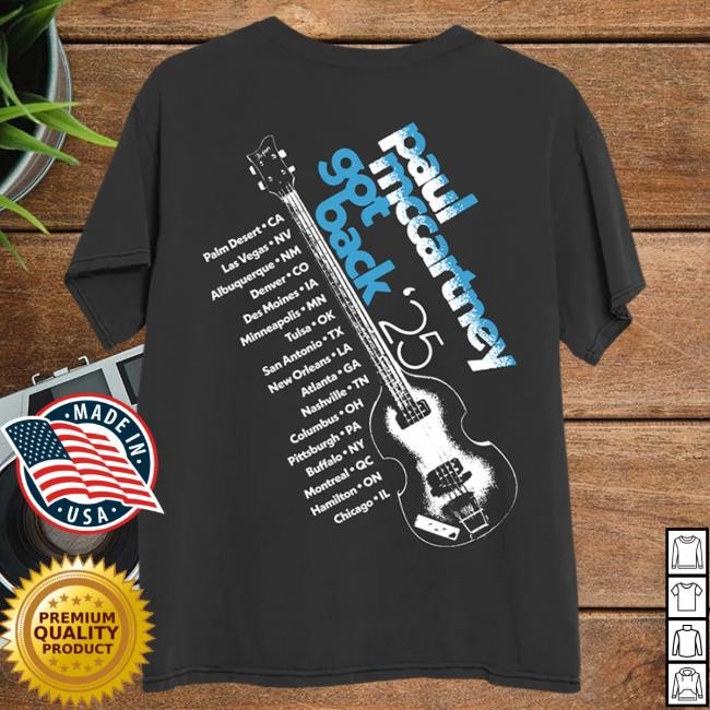 Official Paul Mccartney Store Got Back 2025 Tour Tees