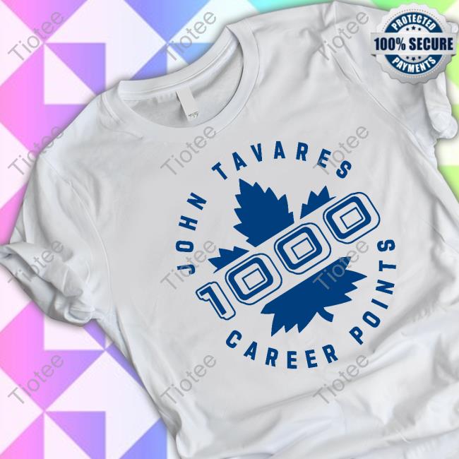 Official Toronto Maple Leafs John Tavares 1000 Career Points T Shirt
