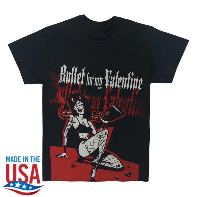 Official Bullet for My Valentine Merch Clothing BFMV Shotgun Girl Tee
