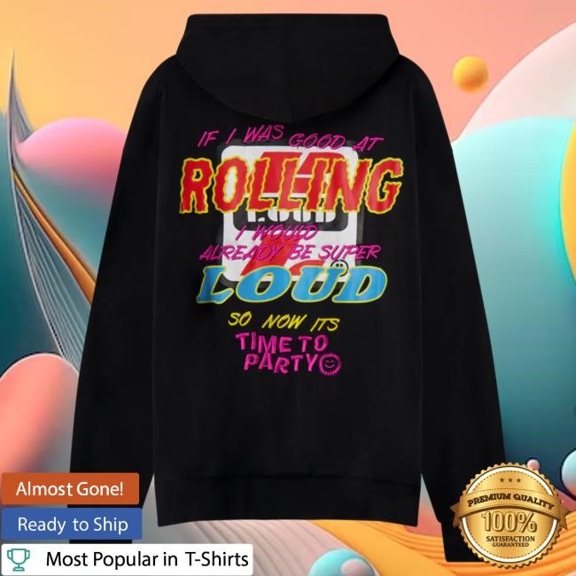 Official Rolling Loud Merch Store Shop Rolling Loud RL Racing Disco Black PO Pullover Hoodie RollingLoud