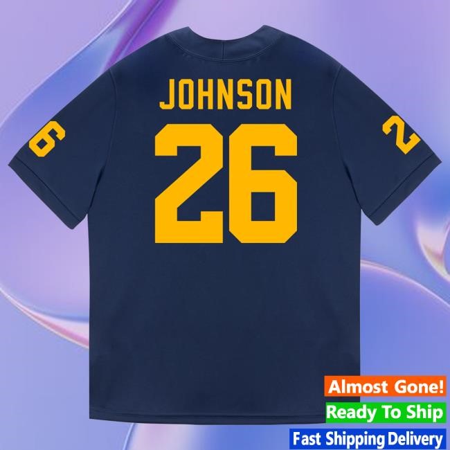 The M Den Michigan Wolverines #26 Donovan Johnson Student Athlete Blue Football Jersey Tee
