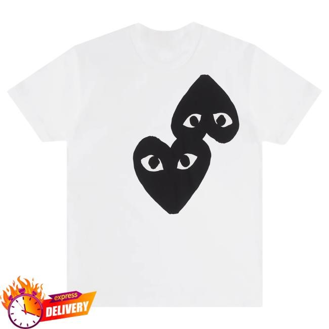 Official Forrest Comme Des Garcons Store Shop PLAY White Shirts with Black Mirror Heart Comme des Garçons