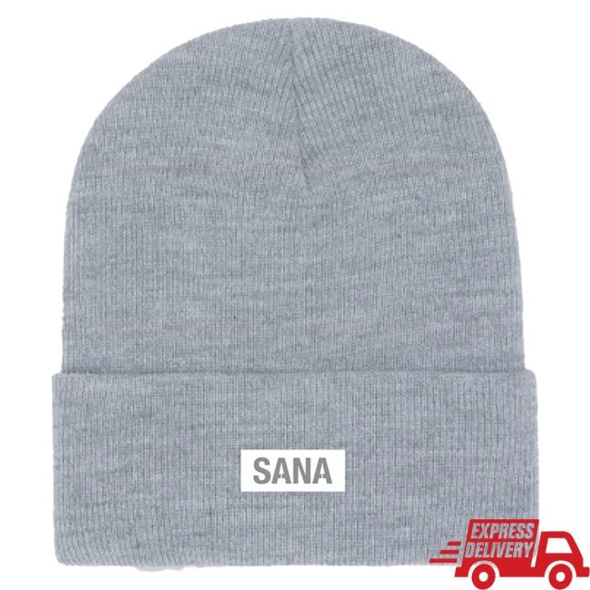 Official Sana Detroit Merch Store Core Beanie- Grey SanaDetroit