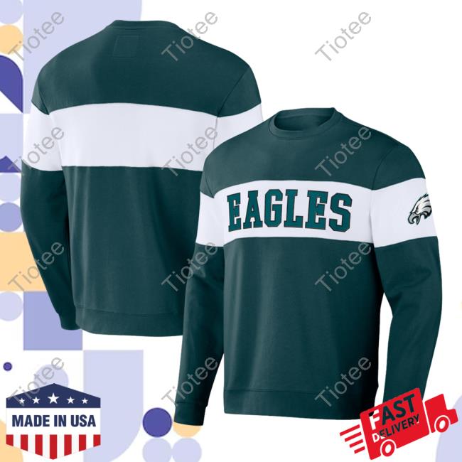Official PhiladelphiaEagles Clothing Merch Store Shop Darius Rucker Collection By Fanatics Midnight Green Philadelphia Eagles Team Color & White Hooded Sweatshirt