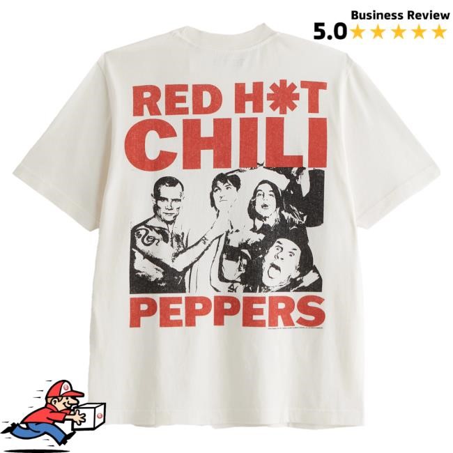 Official Abercrombie And Fitch Apparel Clothing Merch Red Hot Chili Peppers Vintage-Inspired Graphic Top Shirt Abercrombiefitch Store Shop