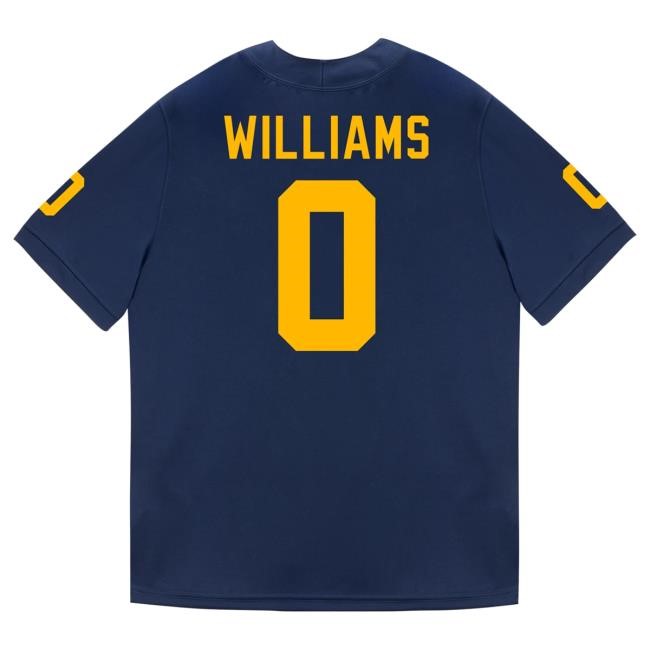 The M Den Michigan Wolverines #0 Tre Williams Student Athlete Blue Football Jersey Top Shirt