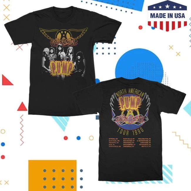 Pump North American Tour New T-Shirt Aerosmith Official Store