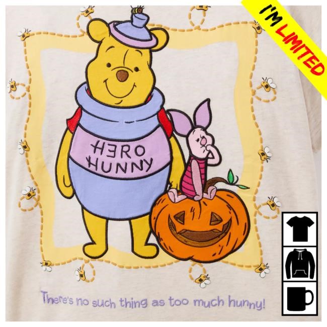Official Disney Merch Store Winnie the Pooh and Piglet Halloween T Shirt for Women