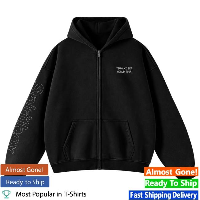 Official Spiritbox Merch Store Spiritbox Tsunami Sea World Tour Black Zip Up Hoodies Spirit Box