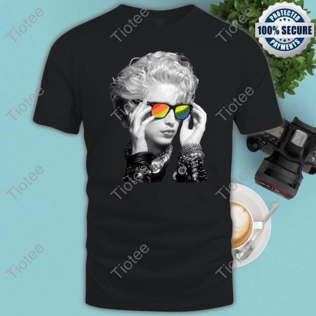 Official Madonna 50 Number Ones The Rainbow Edition Distressed Hooded Sweatshirt