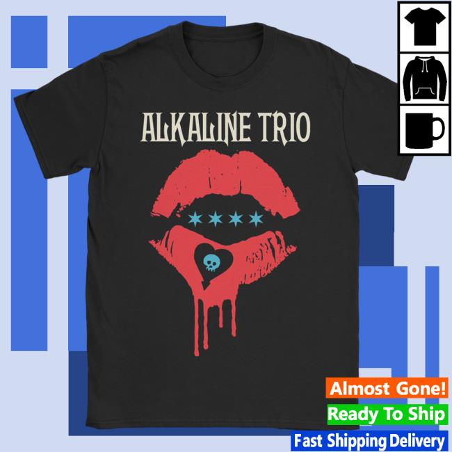 Official Alkaline Trio Merch Store Shop Alkaline Trio Lips Tshirt (Black)