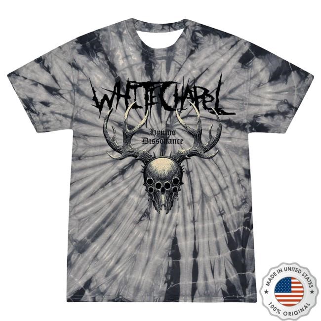 Official Whitechapel Merch Dissonance Spider Grey Tees Whitechapel Band