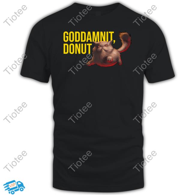 Dungeon Crawler Carl Store Goddamnit Donut Cat Hooded Sweatshirt