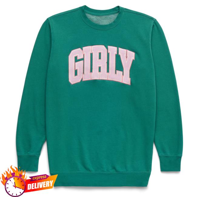Official The Toast Merch Store Girly Crewneck Sweatshirt Hunter Green