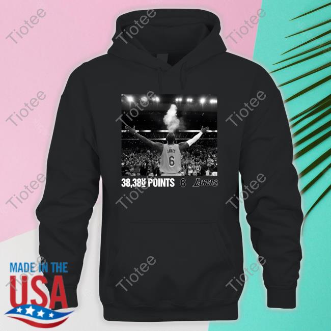 Lebron James Nba All-Time Scoring Record Chalk Throw 38388 Points Crewneck Sweatshirt