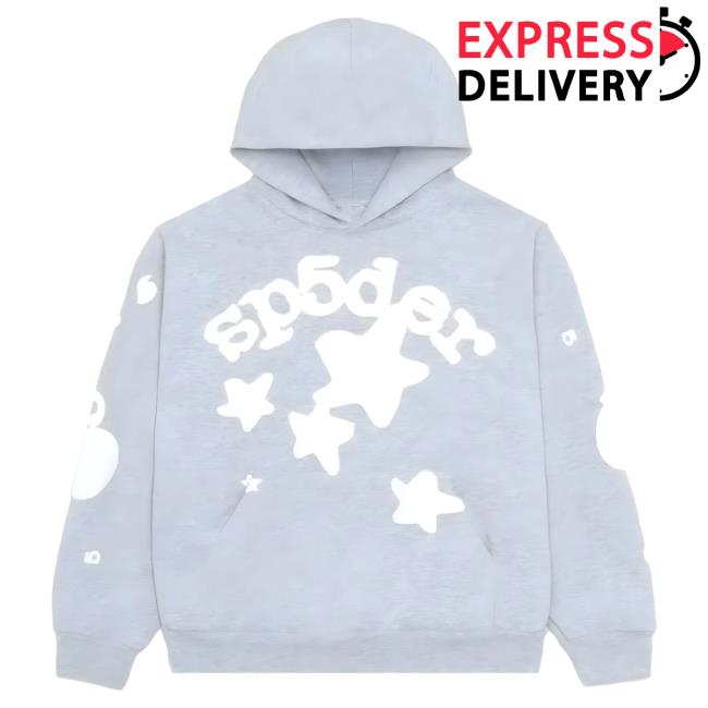 Official Sp5der Clothing Apparel Sp5der Beluga Crew neck Heather Grey Sp5der Merch Store Shop