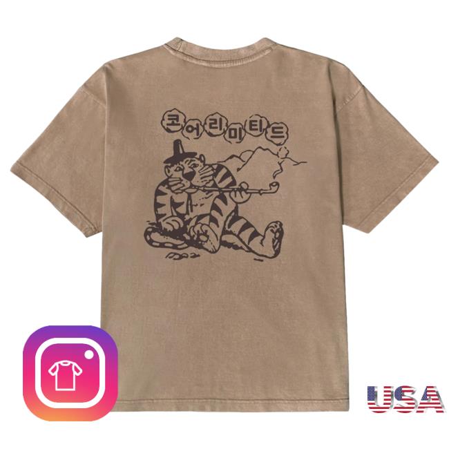 Official Kore Limited Merch Store KoreLimited Smoking Tiger Shirt New (Washed Khaki) Kore Limited Apparel Clothing Shop