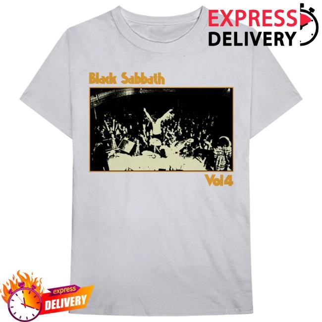 Black Sabbath Official Apparel Shop Store Vol. 4 Live Photo White New Tee - Black Sabbath