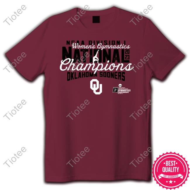 Shop Ncaa Sports Store Crimson Oklahoma Sooners 2023 Ncaa Women's Gymnastics National Champions T Shirt