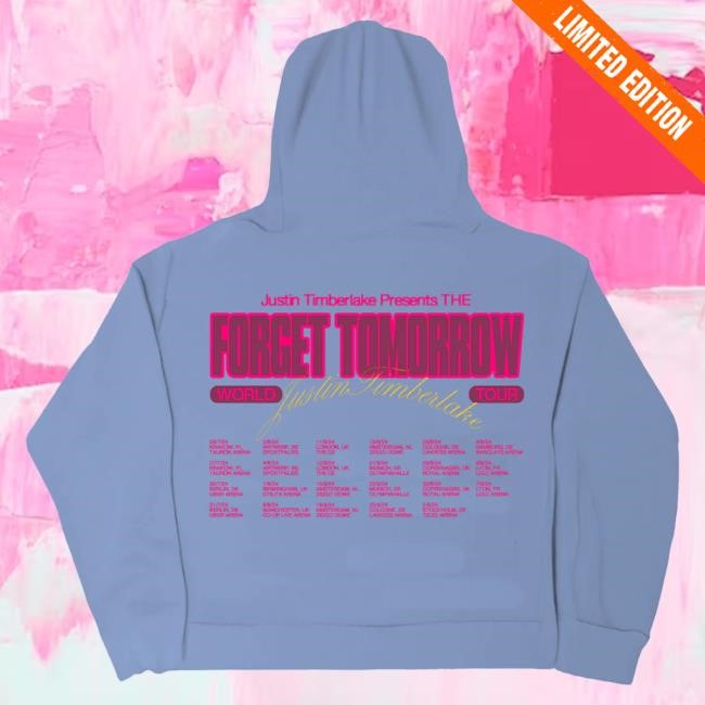 Official Justin Timberlake Merch Store Justin Timberlake Forget Tomorrow Blue Hood