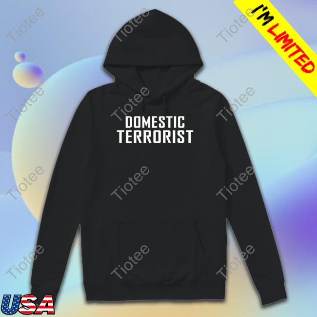 Esau Cooper Wearing Domestic Terrorist Hoodie