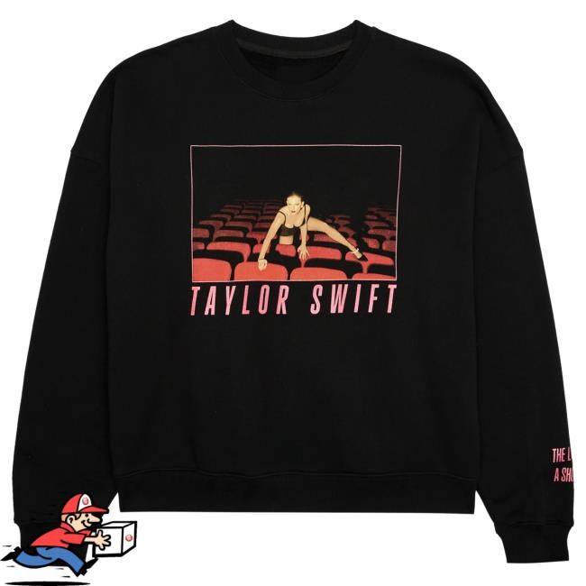Official Taylor Swift Merch Store Shop The Life of a Showgirl It's Frightening Black Crew Neck Sweatshirt TaylorSwift