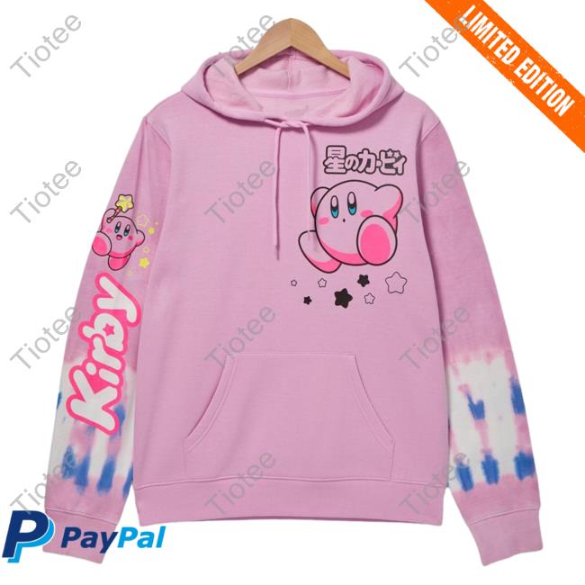 Official Box Lunch Clothing Shop Store Nintendo Kirby Portraits Tie Dye Hooded Sweatshirt Boxlunch Exclusive Merch