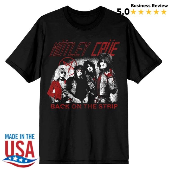 Official Motley Crue Merch Store Mötley Crüe Back on the Strip Black Shirts