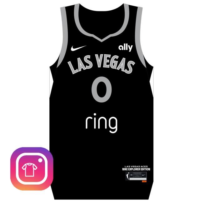 Nike Las Vegas Aces Aaliyah Nye Explorer Jersey T Shirt