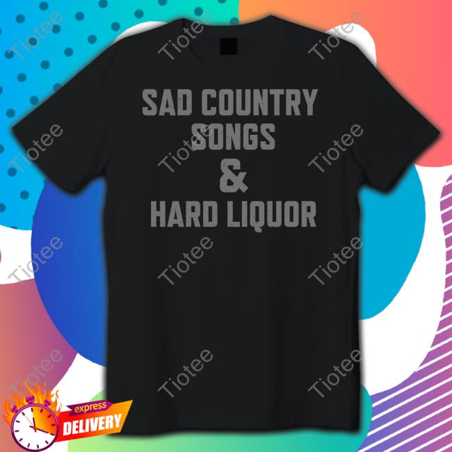 Whiskey Riff Shop Sad Country Songs & Hard Liquor Long Sleeve Tee