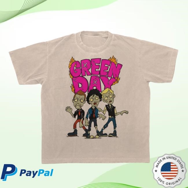 Green Day Merch Walking Green Day Zombie Shirt – Green Day Band Store