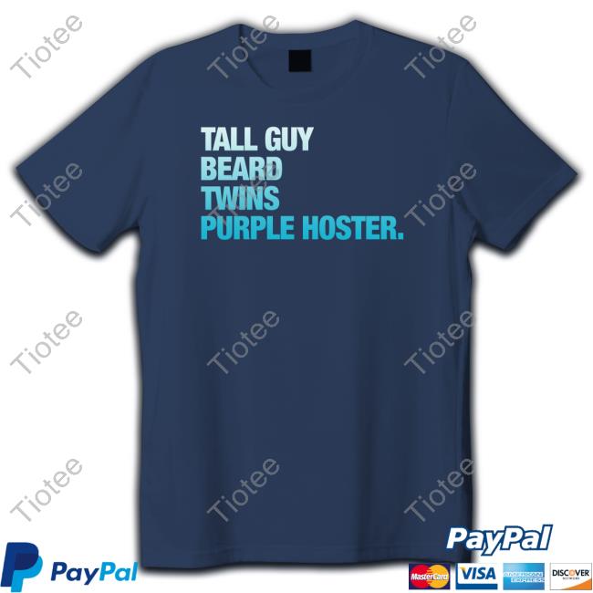 Official Dude Perfect Merch Tall Guy Beard Twins Purple Hoster Tee