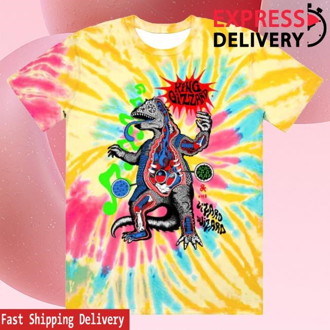 Official Doom Records Merch Store Shop King Gizzard and The Lizard Wizard Lizard Anatomy Shirt New