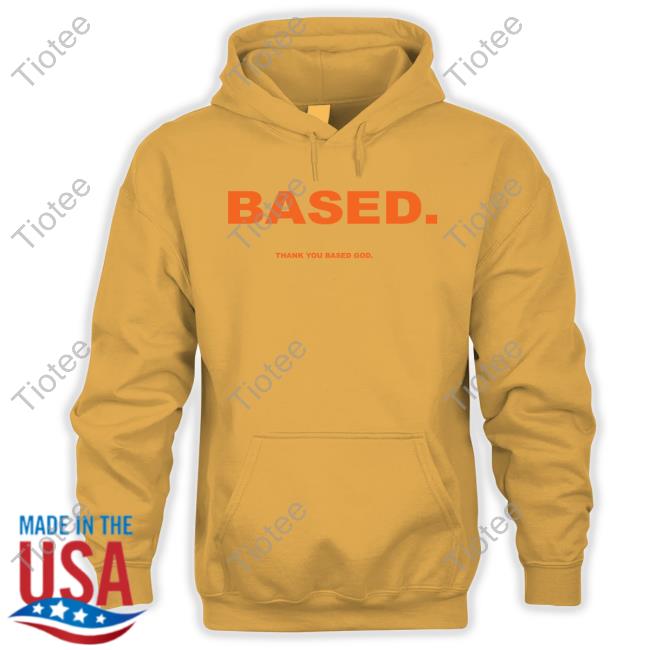 Basedworld Merch Yellow Based Thank You Based God Tee Shirt Lil B The Basedgod