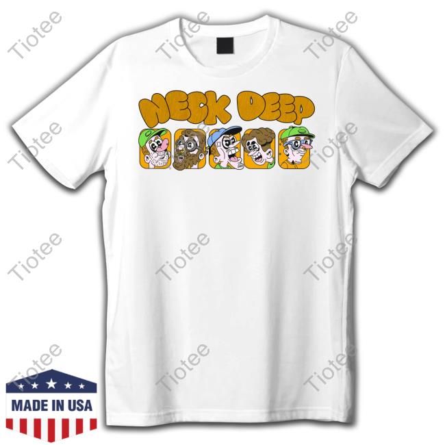 Hopeless Records Merch Neck Deep Cartoon Band Tee Shirt