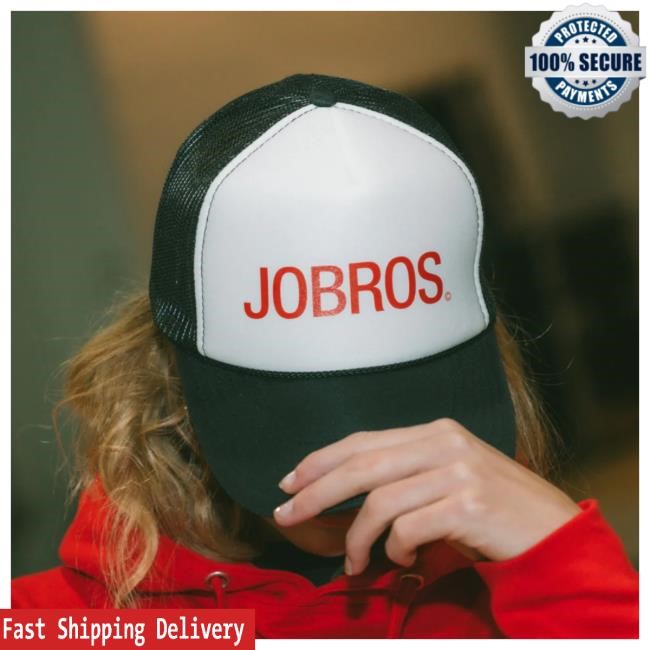 Official Jonas Brothers Jobros Trucker - Bi-Color Hat Black+White+Red