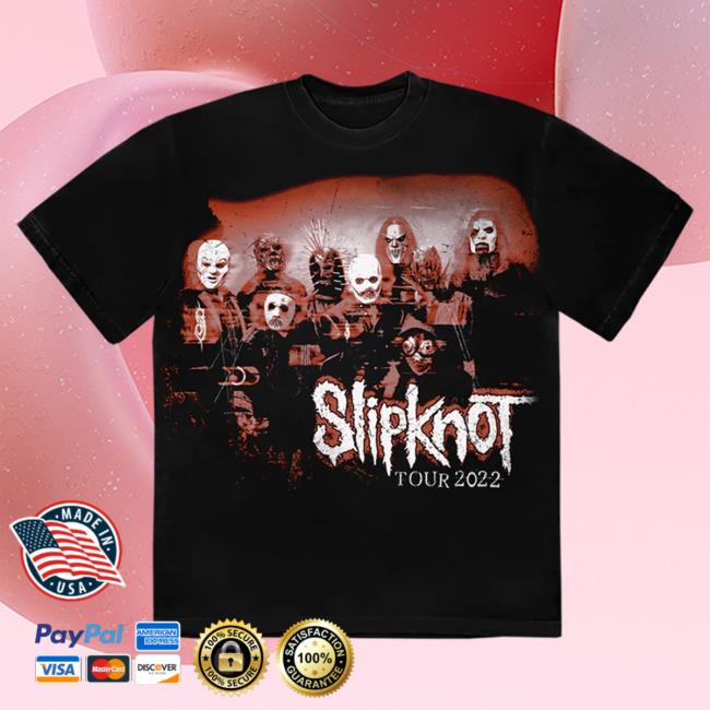 Official Slipknot Merch Store Slipknot Band Photo '22 Tour Black T Shirt Slipknotmerch Apparel Clothing Shop