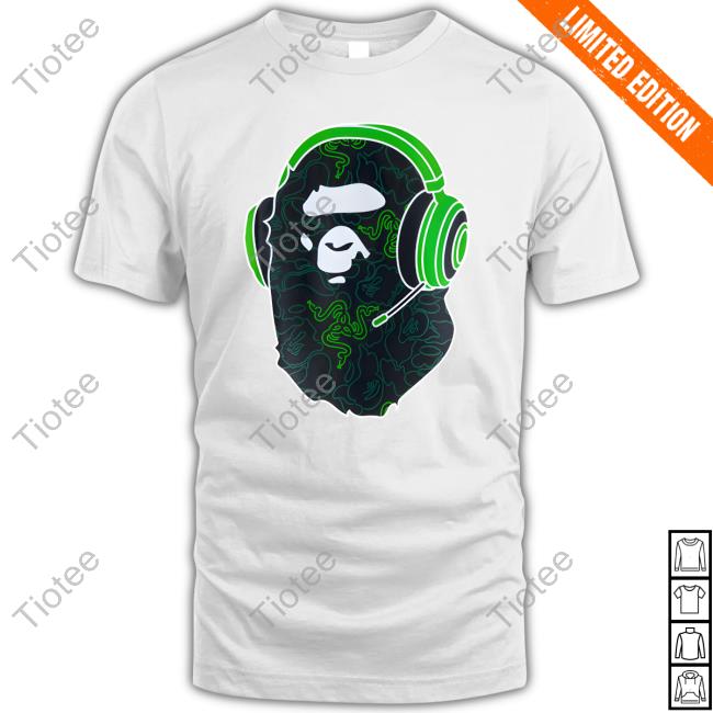 Bape X Razer Neon Camo Ape Head Limited Edition Hoodie