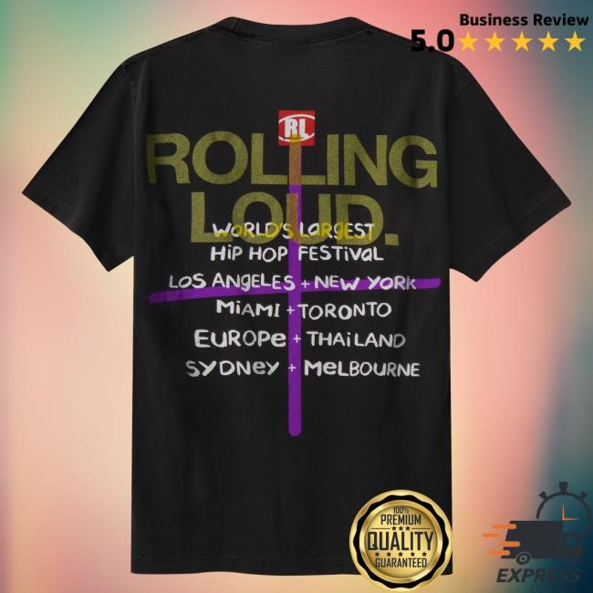 RL World Tour Dept. Vintage Black New Shirt Rolling Loud Shop