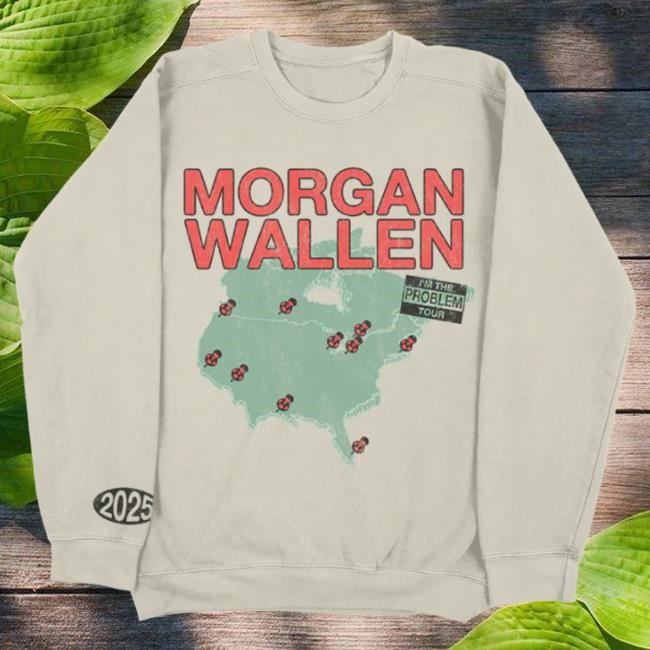 Official Morgan Wallen Merch Store Shop Morgan Wallen I’m The Problem Tour Crewneck Sweatshirt MorganWallen
