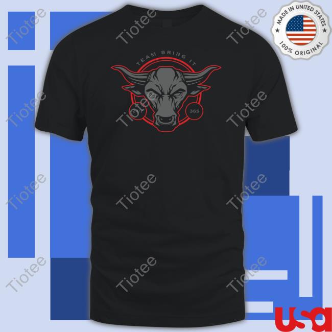 The Rock Team Bring It Bull T Shirt Black