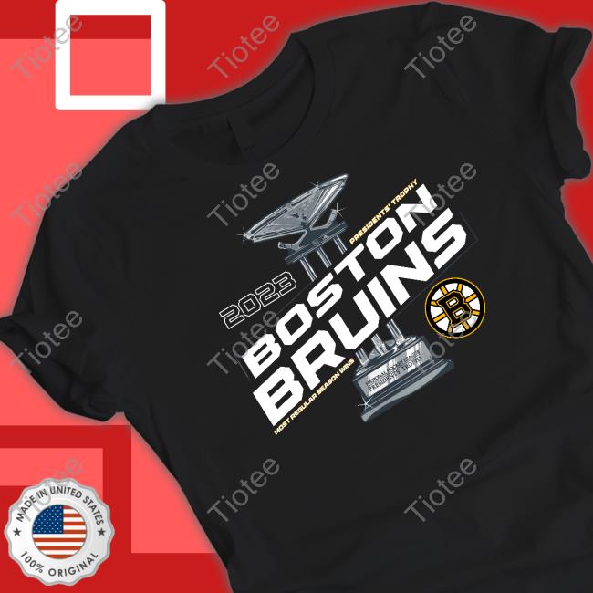 Official Boston Bruins Fanatics 2023 Presidents' Trophy Hoodie
