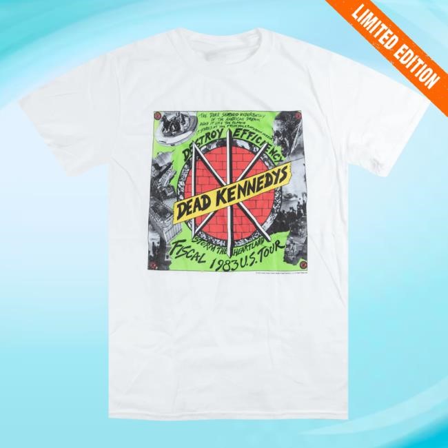 Hello Merch Dead Kennedys Destroy Efficiency 1983 White Tees HelloMerch