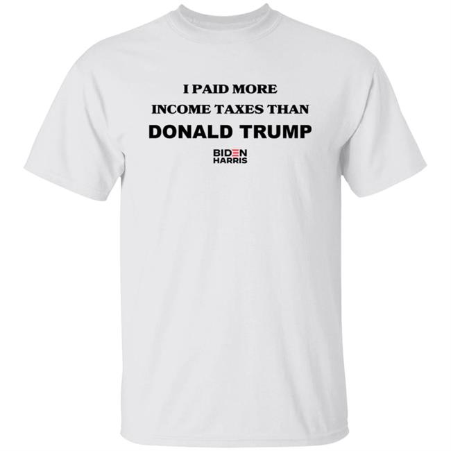 Joe Biden Campaign Merch I Paid More In Taxes Than Donald Trump Athletic Heather T Shirt